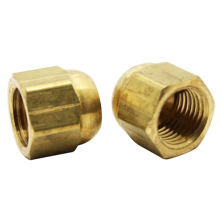Thrifco Plumbing No. 40 5/16 Inch Brass Flare Cap 2/Pack 4401302